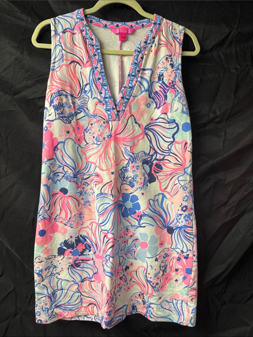 Lilly Pulitzer Pink Blue Floral Sleeveless One-Piece Bodysuit